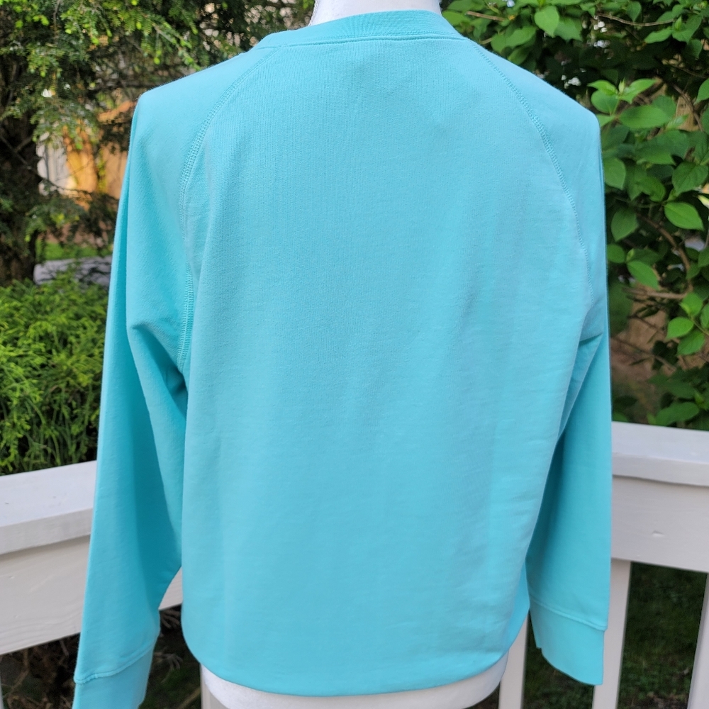 New! J. Crew sz S, M, L, XL Cape Cod Aqua Blue Pullover Sweatshirt NWT - Picture 2 of 3